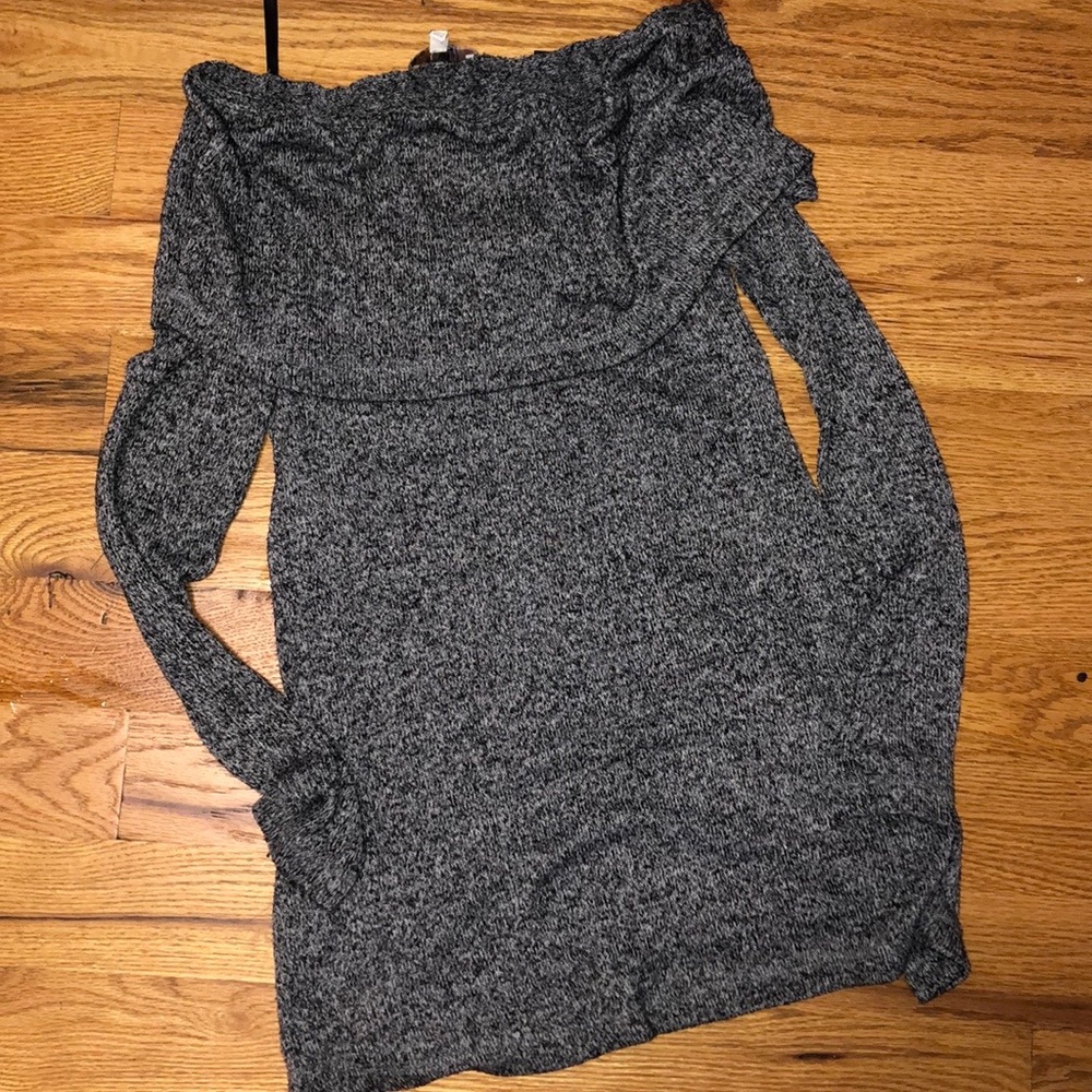 Anthropologie LongSleeve Grey Dress - Size Medium
